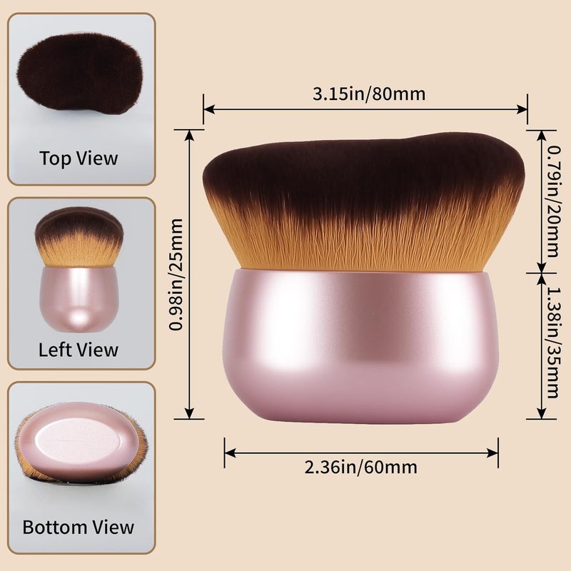 LIALTK Extra Large Makeup Brush & Self Tanning Brush For Self Tanner，For Foundation，Arms And Legs makeup&Bronzer Blend, Body Makeup,Face&Back Makeup - Easy Use, Wet/Dry Use (Purple) - Image 2